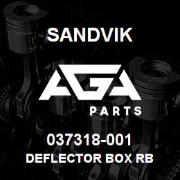 037318-001 Sandvik DEFLECTOR BOX RB | AGA Parts