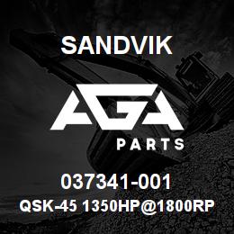 037341-001 Sandvik QSK-45 1350HP@1800RPM, TIER-1 | AGA Parts