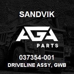 037354-001 Sandvik DRIVELINE ASSY, GWB 687.40 W/1810 F | AGA Parts