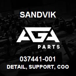 037441-001 Sandvik DETAIL, SUPPORT, COOLER LINE | AGA Parts