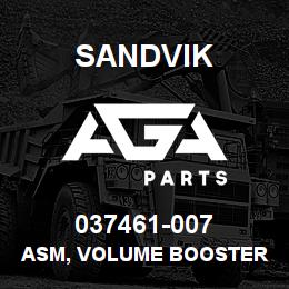 037461-007 Sandvik ASM, VOLUME BOOSTER (T6000) | AGA Parts