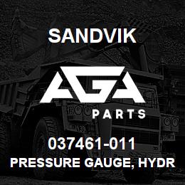 037461-011 Sandvik PRESSURE GAUGE, HYDRAULIC KIT, DR460 | AGA Parts