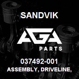 037492-001 Sandvik ASSEMBLY, DRIVELINE, 1880 SERIES | AGA Parts