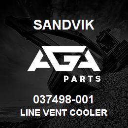 037498-001 Sandvik LINE VENT COOLER | AGA Parts
