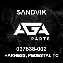 037538-002 Sandvik HARNESS, PEDESTAL TO CAB DR460 | AGA Parts