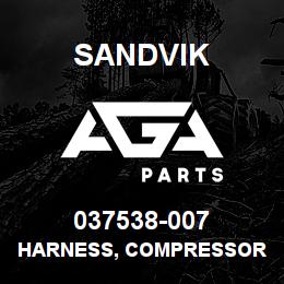 037538-007 Sandvik HARNESS, COMPRESSOR TO CAB DR460 | AGA Parts