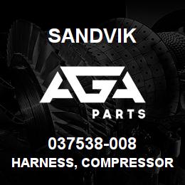 037538-008 Sandvik HARNESS, COMPRESSOR DR460 QST30 | AGA Parts