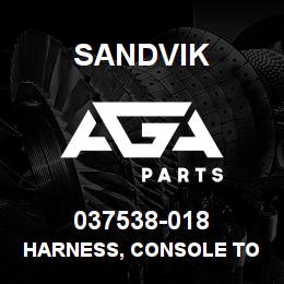 037538-018 Sandvik HARNESS, CONSOLE TO SEAT DR460 | AGA Parts