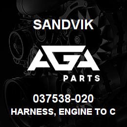 037538-020 Sandvik HARNESS, ENGINE TO COOLER | AGA Parts