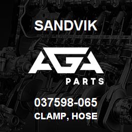 037598-065 Sandvik CLAMP, HOSE | AGA Parts