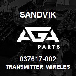 037617-002 Sandvik TRANSMITTER, WIRELESS TACH | AGA Parts