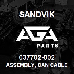 037702-002 Sandvik ASSEMBLY, CAN CABLE 5M | AGA Parts