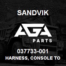 037733-001 Sandvik HARNESS, CONSOLE TO FLOOR, DR460 | AGA Parts