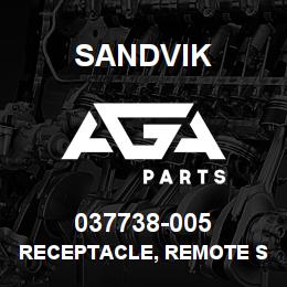 037738-005 Sandvik RECEPTACLE, REMOTE START 15' | AGA Parts