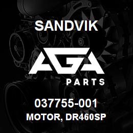 037755-001 Sandvik MOTOR, DR460SP | AGA Parts