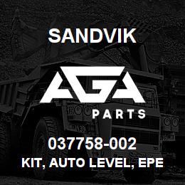 037758-002 Sandvik KIT, AUTO LEVEL, EPEC, DR460 MP *T-TE | AGA Parts