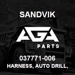 037771-006 Sandvik HARNESS, AUTO DRILL, FLOOR TO FLOOR | AGA Parts