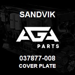 037877-008 Sandvik COVER PLATE | AGA Parts