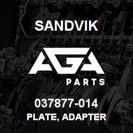 037877-014 Sandvik PLATE, ADAPTER | AGA Parts