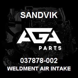 037878-002 Sandvik WELDMENT AIR INTAKE PIPE | AGA Parts