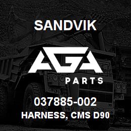 037885-002 Sandvik HARNESS, CMS D90 | AGA Parts