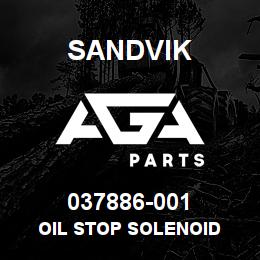 037886-001 Sandvik OIL STOP SOLENOID | AGA Parts