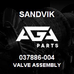 037886-004 Sandvik VALVE ASSEMBLY | AGA Parts