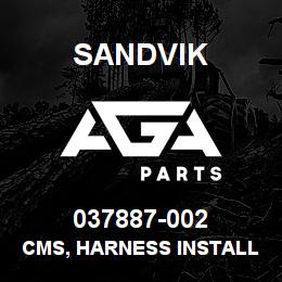 037887-002 Sandvik CMS, HARNESS INSTALL D90 | AGA Parts