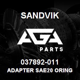 037892-011 Sandvik ADAPTER SAE20 ORING - SAE20 FLANGE | AGA Parts