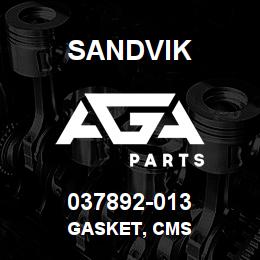 037892-013 Sandvik GASKET, CMS | AGA Parts