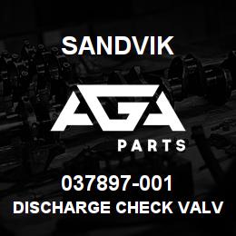 037897-001 Sandvik DISCHARGE CHECK VALVE D90 | AGA Parts