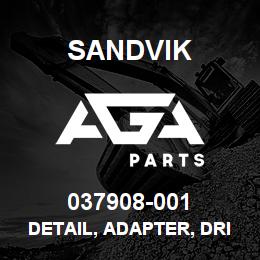 037908-001 Sandvik DETAIL, ADAPTER, DRIVELINE QSK45 | AGA Parts