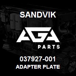 037927-001 Sandvik ADAPTER PLATE | AGA Parts