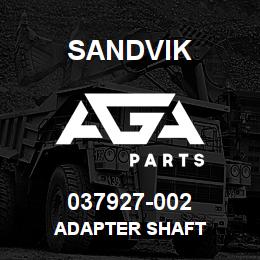 037927-002 Sandvik ADAPTER SHAFT | AGA Parts
