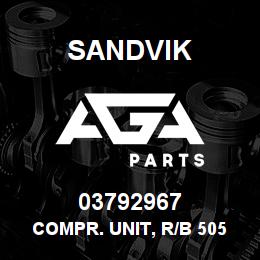 03792967 Sandvik COMPR. UNIT, R/B 50563787 RB | AGA Parts