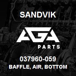 037960-059 Sandvik BAFFLE, AIR, BOTTOM | AGA Parts