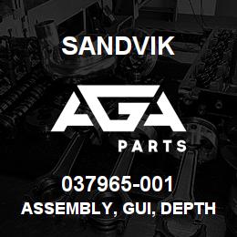 037965-001 Sandvik ASSEMBLY, GUI, DEPTH COUNTER *T-TEXRB | AGA Parts