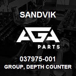 037975-001 Sandvik GROUP, DEPTH COUNTER GUI D25 THRU RB | AGA Parts