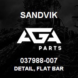 037988-007 Sandvik DETAIL, FLAT BAR | AGA Parts