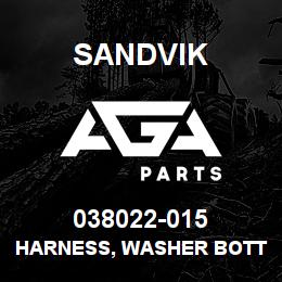038022-015 Sandvik HARNESS, WASHER BOTTLE DR460 | AGA Parts