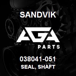 038041-051 Sandvik SEAL, SHAFT | AGA Parts
