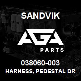 038060-003 Sandvik HARNESS, PEDESTAL DR460SP | AGA Parts