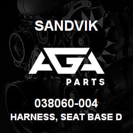 038060-004 Sandvik HARNESS, SEAT BASE DR460SP | AGA Parts