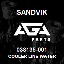 038135-001 Sandvik COOLER LINE WATER | AGA Parts