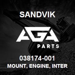 038174-001 Sandvik MOUNT, ENGINE, INTERMEDIATE, 2.5" | AGA Parts