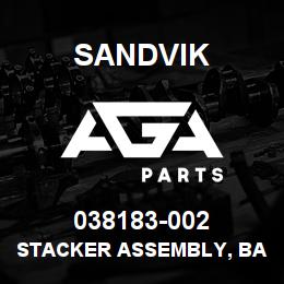 038183-002 Sandvik STACKER ASSEMBLY, BASE, 11-SECT | AGA Parts