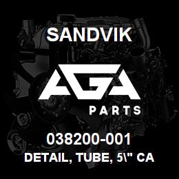 038200-001 Sandvik DETAIL, TUBE, 5" CAC COOLER LINE | AGA Parts