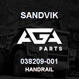 038209-001 Sandvik HANDRAIL | AGA Parts