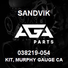 038219-054 Sandvik KIT, MURPHY GAUGE CAB ONLY | AGA Parts