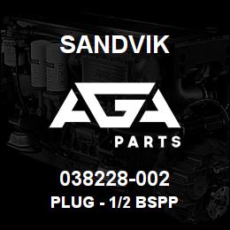 038228-002 Sandvik PLUG - 1/2 BSPP | AGA Parts